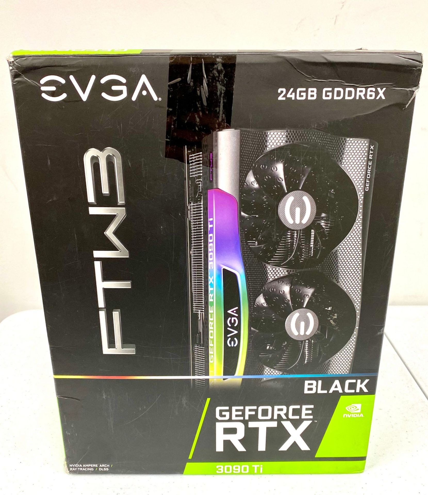SOLD FOR PARTS: A pre-owned EVGA NVIDIA GeForce RTX 3090 Ti Graphics Card (Boxed, cable and as new f