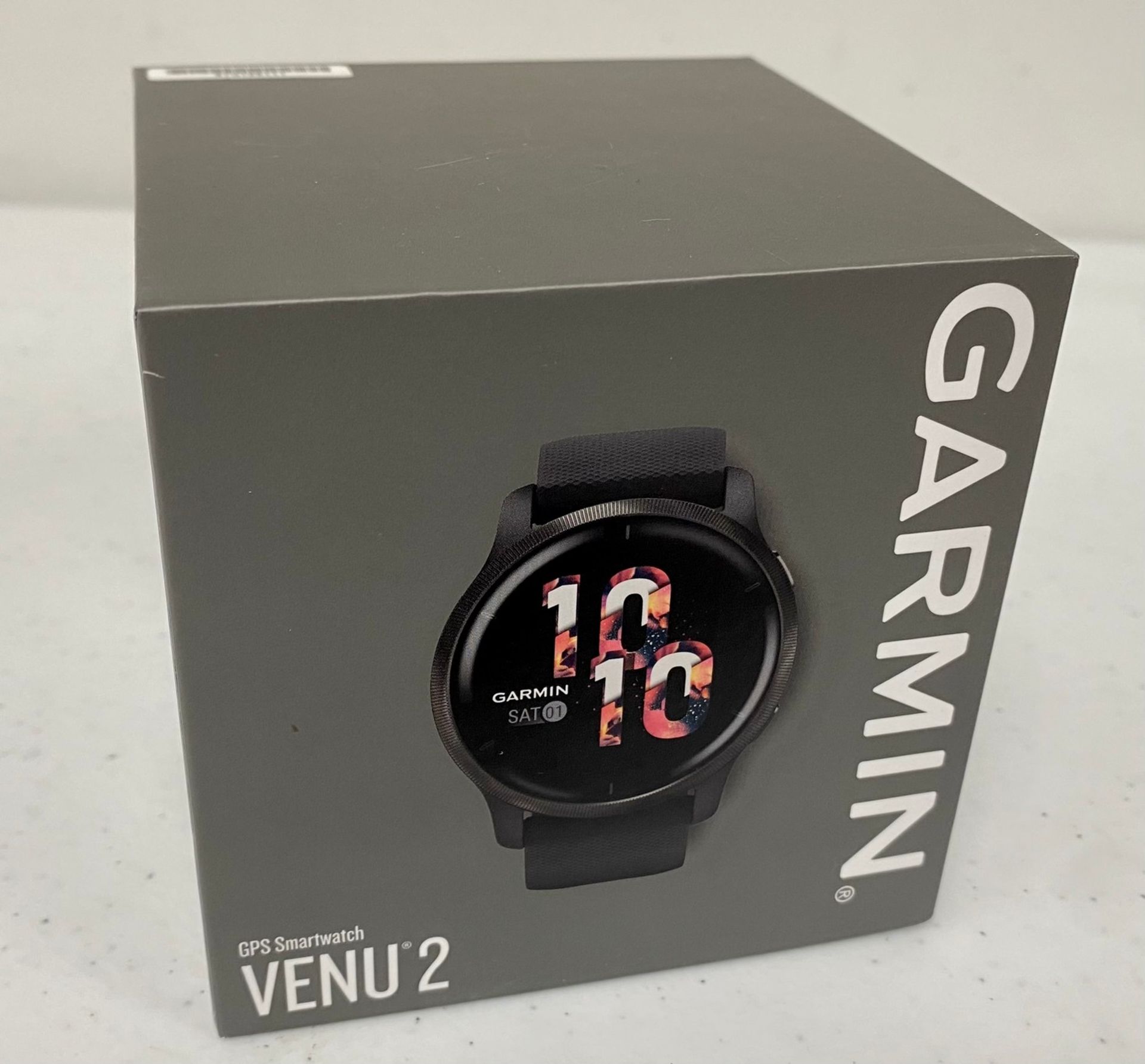 A boxed as new Garmin Venu 2 GPS Smart Watch (P/N: 010-02430-11 EAN: 753759271824) (Box opened).