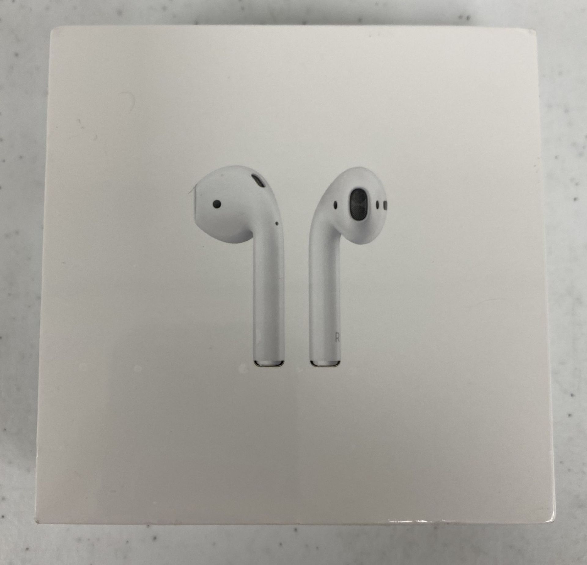 A boxed as new pair of Apple AirPods 2nd Gen with Charging Case (M/N: MV7N2AM/A A2032/A2031/A1602) (