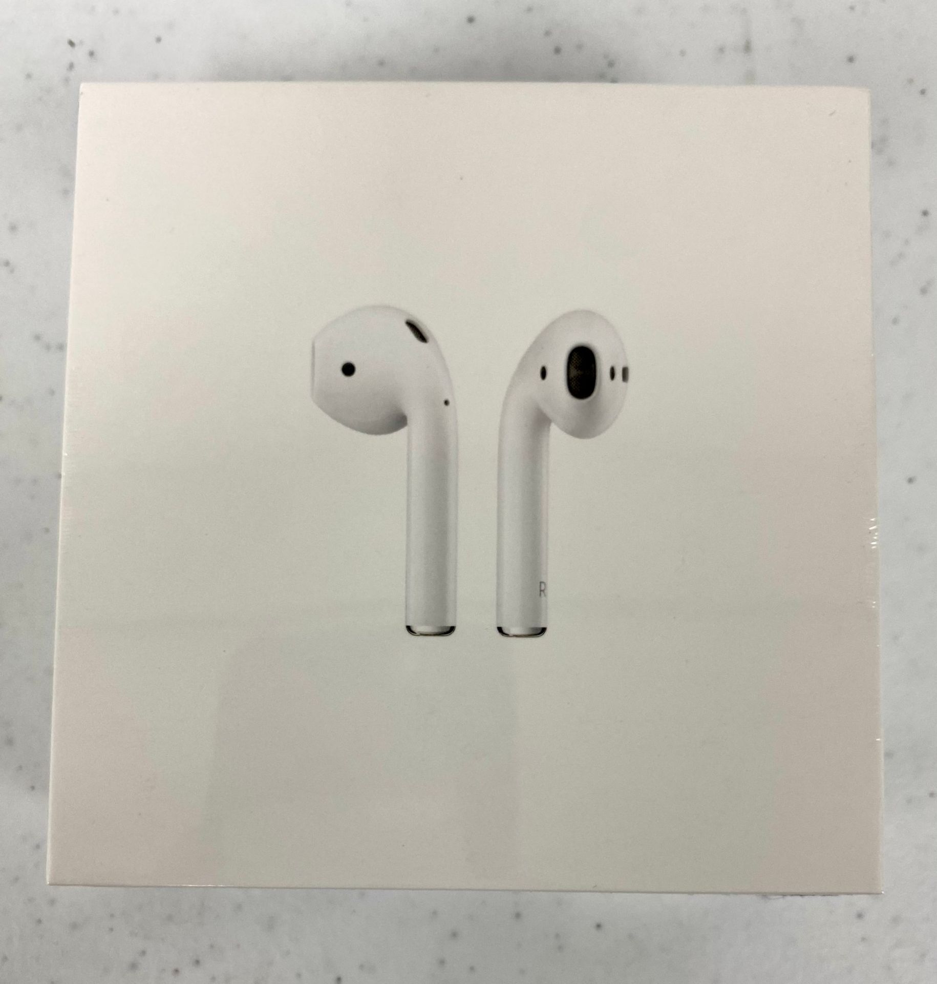 A boxed as new pair of Apple AirPods 2nd Gen with Charging Case (M/N: PV7N2ZM/A A2032/A2031/A1602 (E