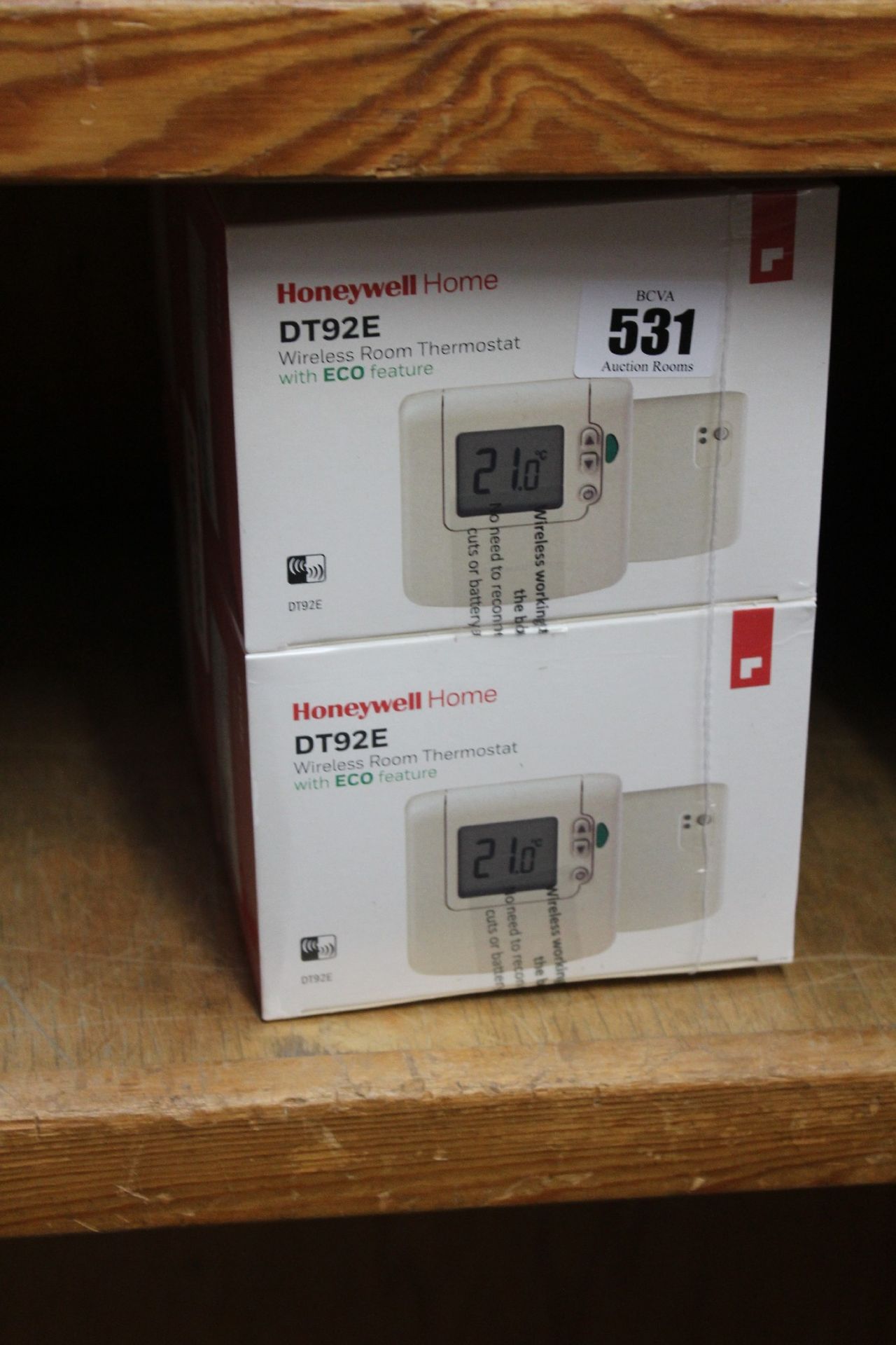 Four as new HoneyWell Home DT92E wireless room thermostats with eco feature.