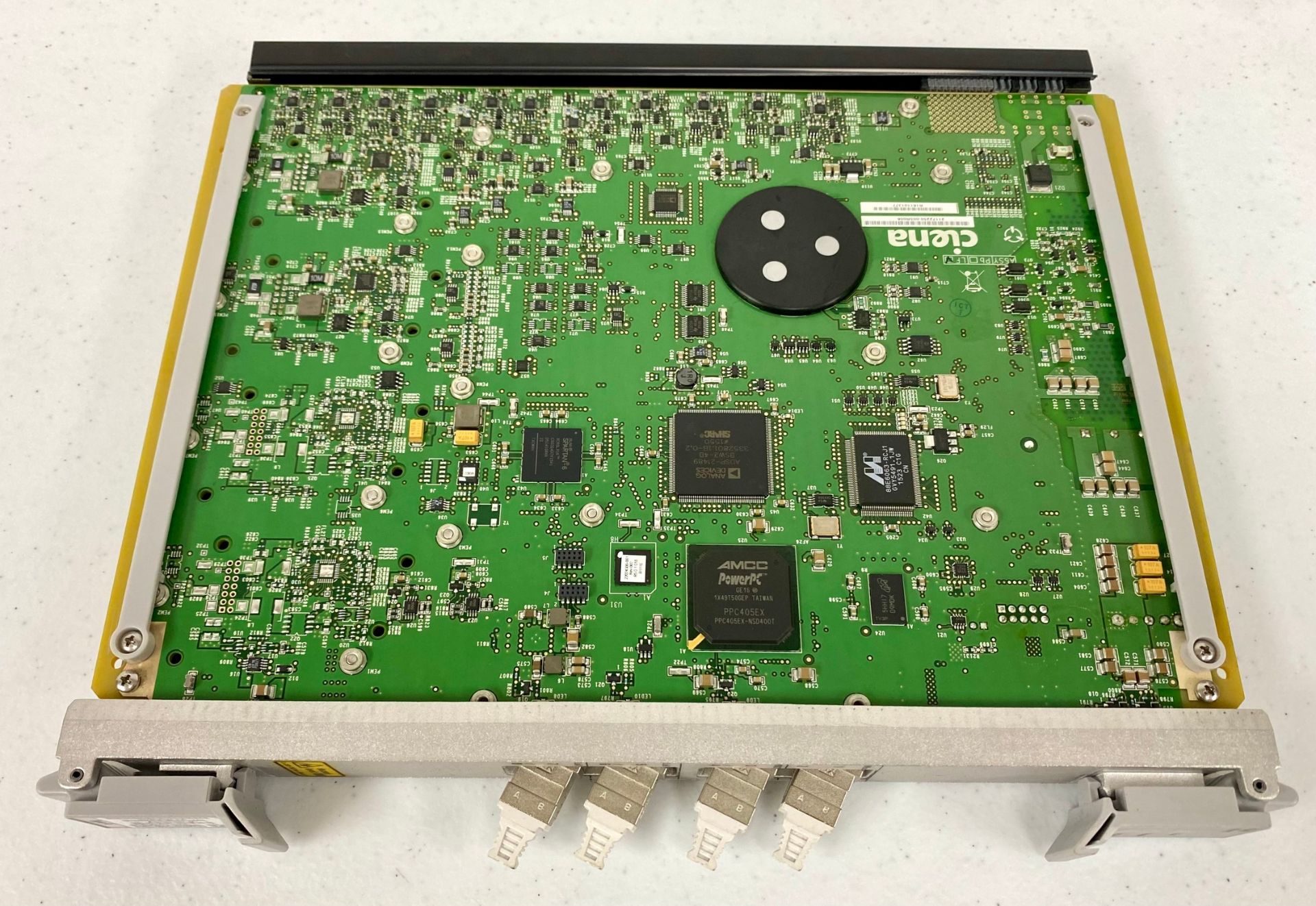 A pre-owned Ciena MLA2 C-Band Midstage Line Amplifier 2 Circuit Pack (P/N: NTK552FAE5) (Boxed. Untes