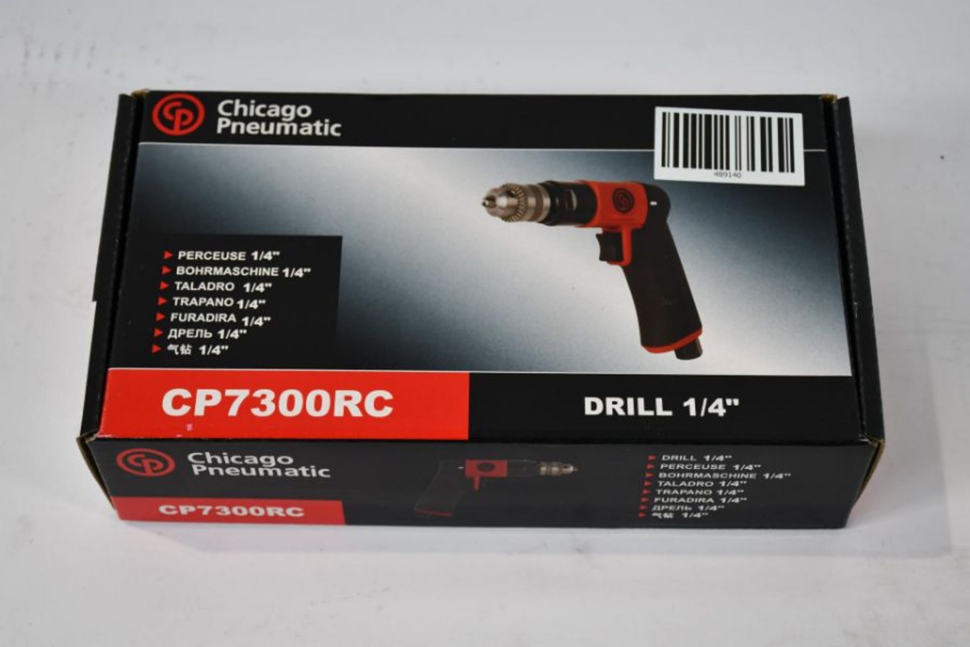 An as new CP7300RC Chicago Pneumatic 1/4″ Pistol Grip Air Drill