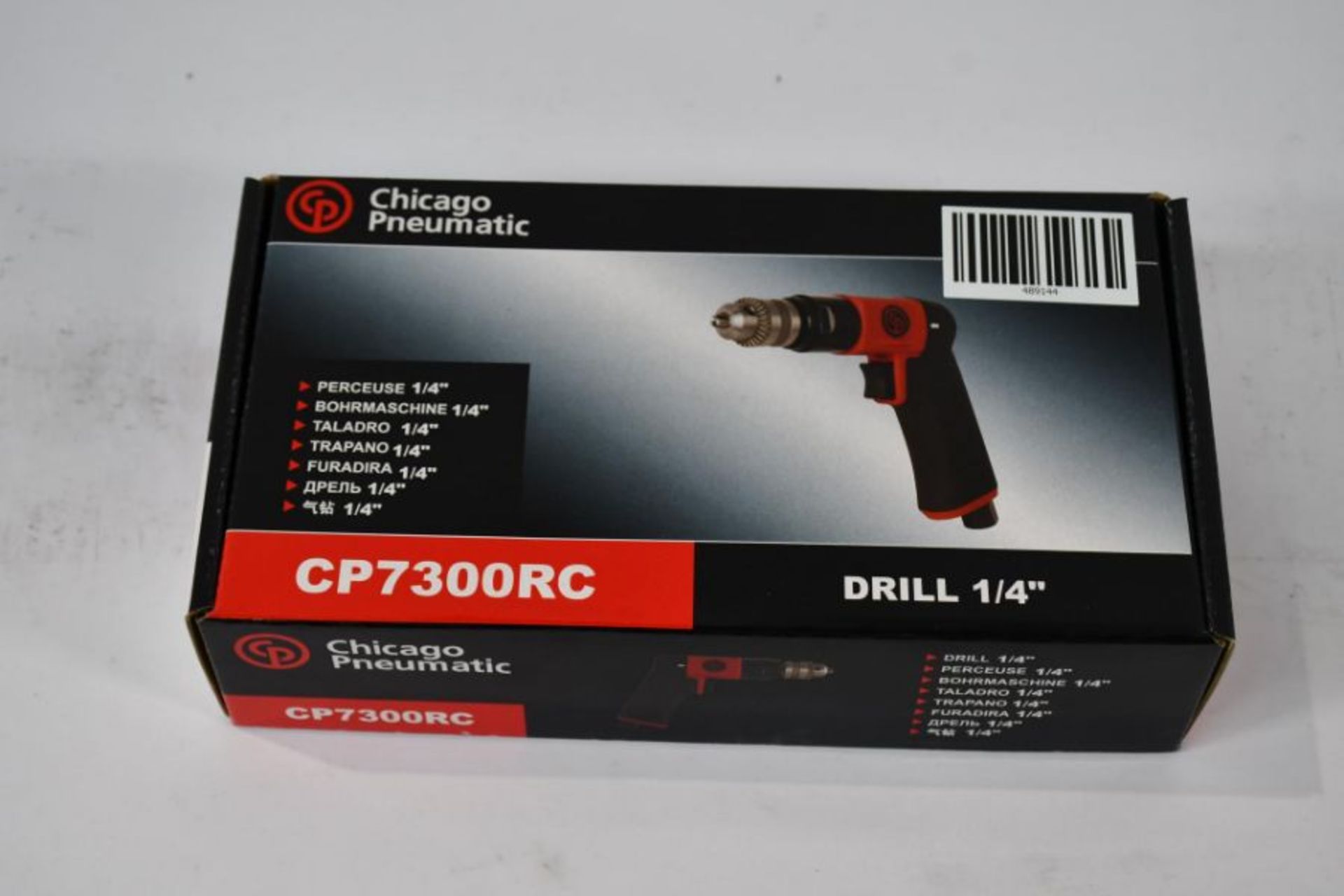 An as new CP7300RC Chicago Pneumatic 1/4″ Pistol Grip Air Drill