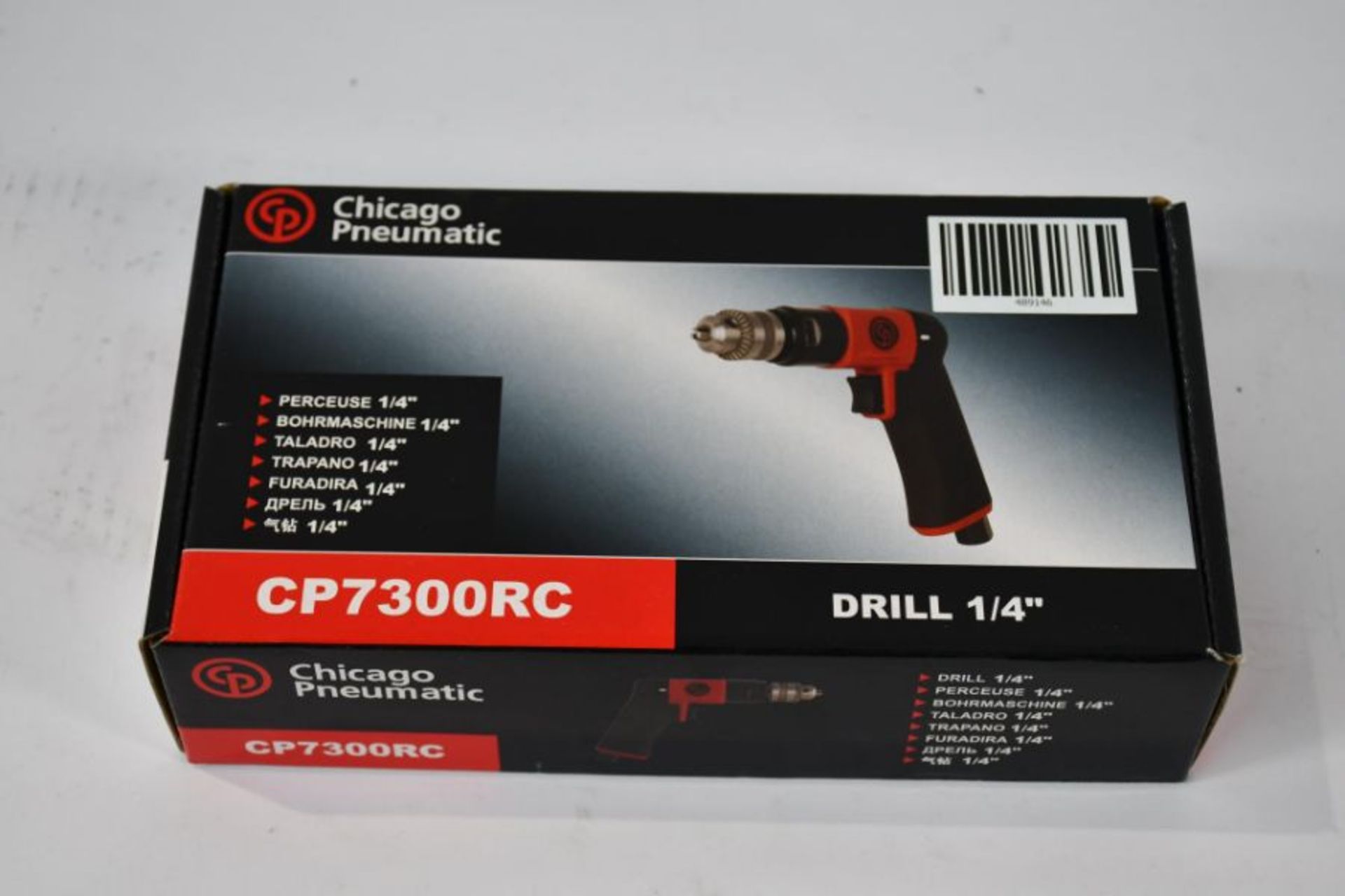 An as new CP7300RC Chicago Pneumatic 1/4″ Pistol Grip Air Drill