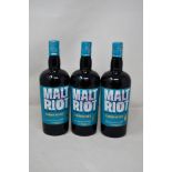 Three bottles of Malt Riot Blended Malt Scotch Whisky (700ml) (Over 18s only).