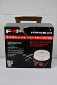 A boxed as new F4P 40mm to 300mm Adjustable Circular Hole Cutter Kit (F4PAHC40-300).