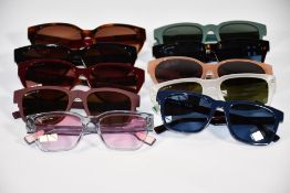 Ten assorted pre-owned Lacoste Sunglasses to include L996S, L982S and others (Good Condition)