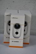 Five boxed as new Lemnoi IP cameras A3 wireless, night vision, motion sensor, indoor/outdoor usage,