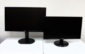Two pre-owned Acer KA240H 24" FHD Monitors and two pre-owned Acer K222HQL 21.5" FHD Monitors (Remove