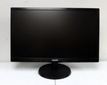 Two pre-owned Philips 243V 24" FHD Monitors (Removed from a working office enviroment. One set of ca