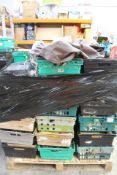 A pallet of approximately 29 crates of assorted miscellaneous items to include homewares, hardware,