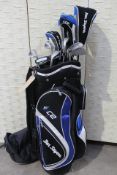 A pre-owned Ben Sayers M7 Ice Golf Package Set (12 clubs, bag, tees and balls).