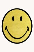 An as new Maison Deux Smiley Rug in Yellow, Size 100cm.