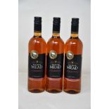 Six bottles of Lyme Bay Rhubarb Mead (750ml) (Over 18s only).