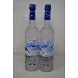 Two bottles of Grey Goose Vodka (700ml) (Over 18s only).