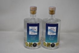 Two bottles of Sky Wave London Dry Gin (500ml) (Over 18s only).