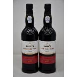 Two bottles of Dow's Fine Ruby Port (750ml) (Over 18s only).