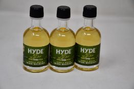 A box of Hyde Single Grain Irish Whiskey Miniatures (22x50ml) (Over 18s only).