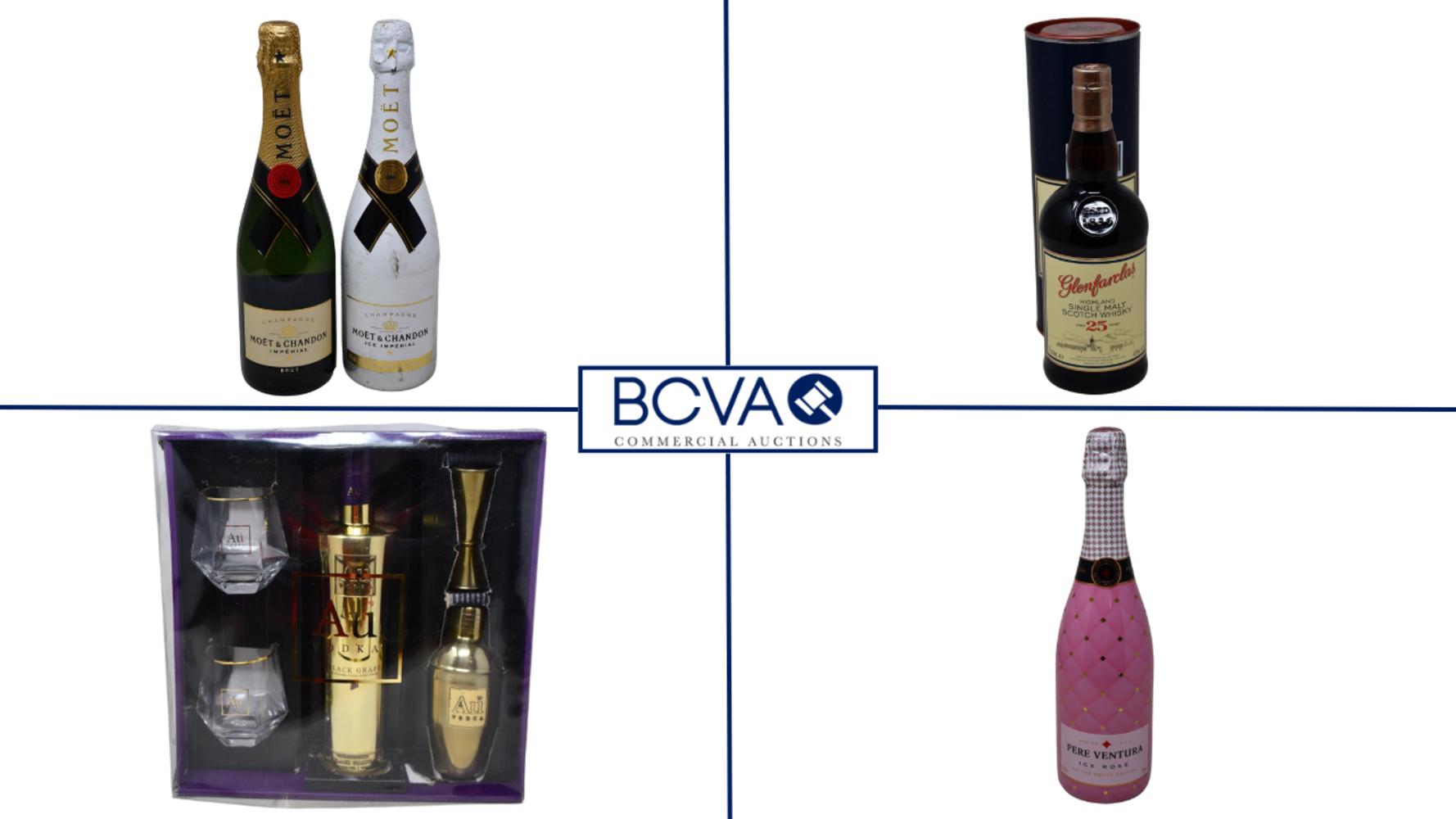 TIMED ONLINE AUCTION: Alcohol including Whiskey, Gin, Rum, Vodka, Champagne and Wines