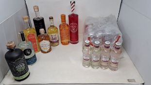Eight bottles of assorted Gins to include Mayfield, Wensleydale, Silent Pool and twenty four bottles
