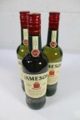 Three Jameson Triple Distilled Irish whiskey (3 x 700ml) (Over 18s only).