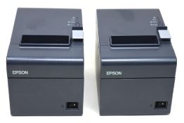 Six pre-owned Epson TM-T900F M282A Thermal Receipt Printers (Power supplies not included).