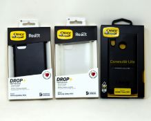 A large quantity of boxed as new Otterbox phone cases: 30 x React Series Cases in Black for Samsung