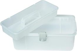 A pallet of as new Deflecto Acrylic Marketing Equipment to include single tray storage box (29601EU)