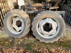 2No. MF 3095 10/28 Tyres and Rims