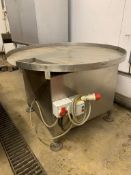 Stainless Steel 4' Rotating Round Packing Table