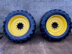 2No. BKT Agrimax 380.85 R34 Tyres & Rims