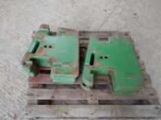 12No. John Deere 50kg Wafer Weights