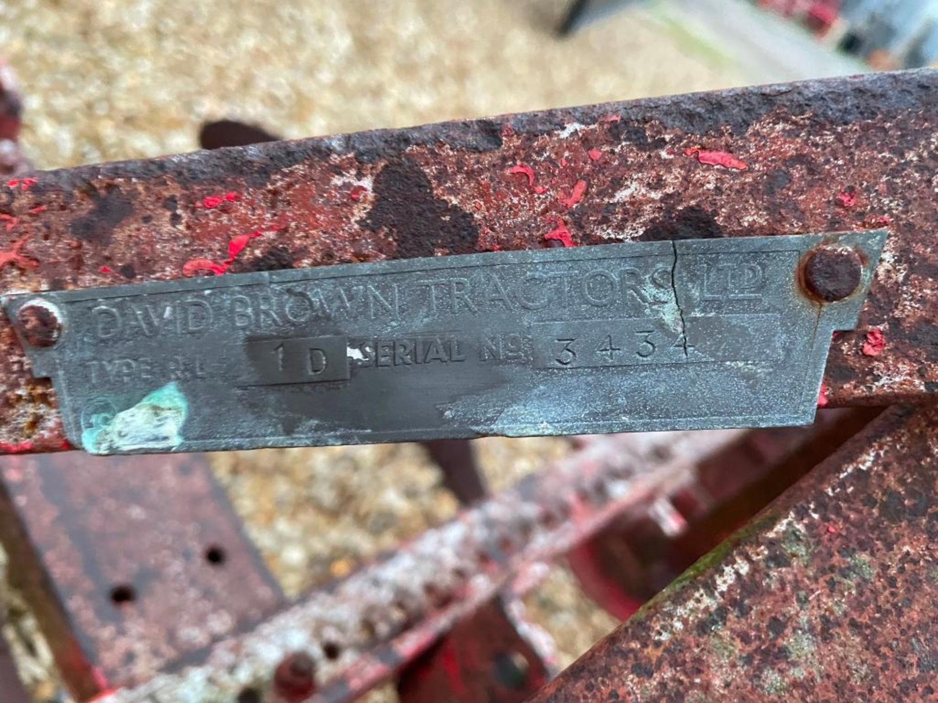 David Brown 1D 3 row ridger, linkage mounted. Serial No: 3434 NB: Comes with parts list. - Image 4 of 4