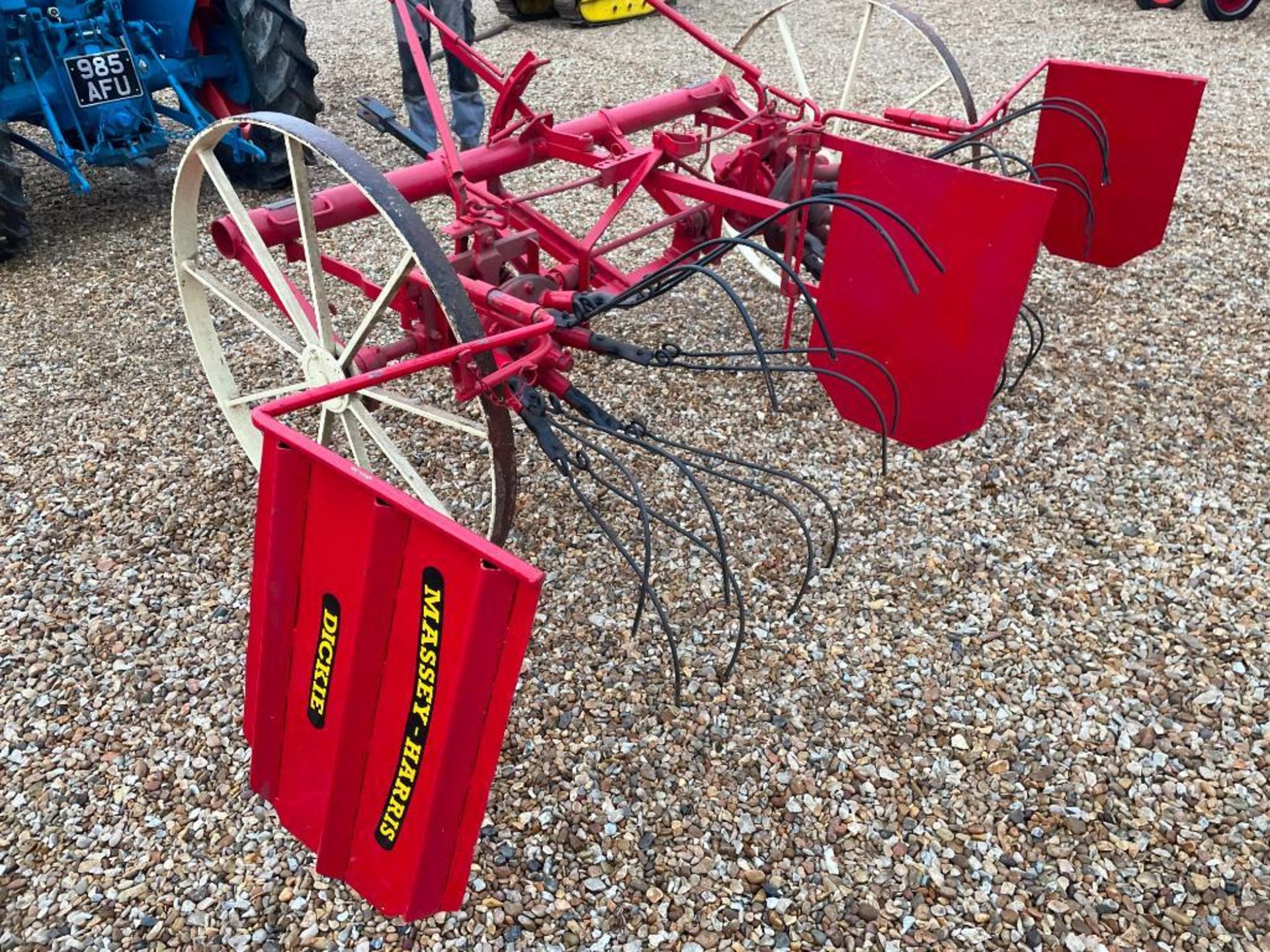 Massey Harris Dickie Model H hay turner with swath tines and hay collector, trailed. Serial No: 1248 - Image 9 of 9