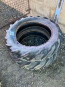 Pair Goodyear 9-24 tyres