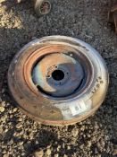 Single Goodyear 5.00-15 wheel and tyre with 4 stud centre to suit Allis Chalmers
