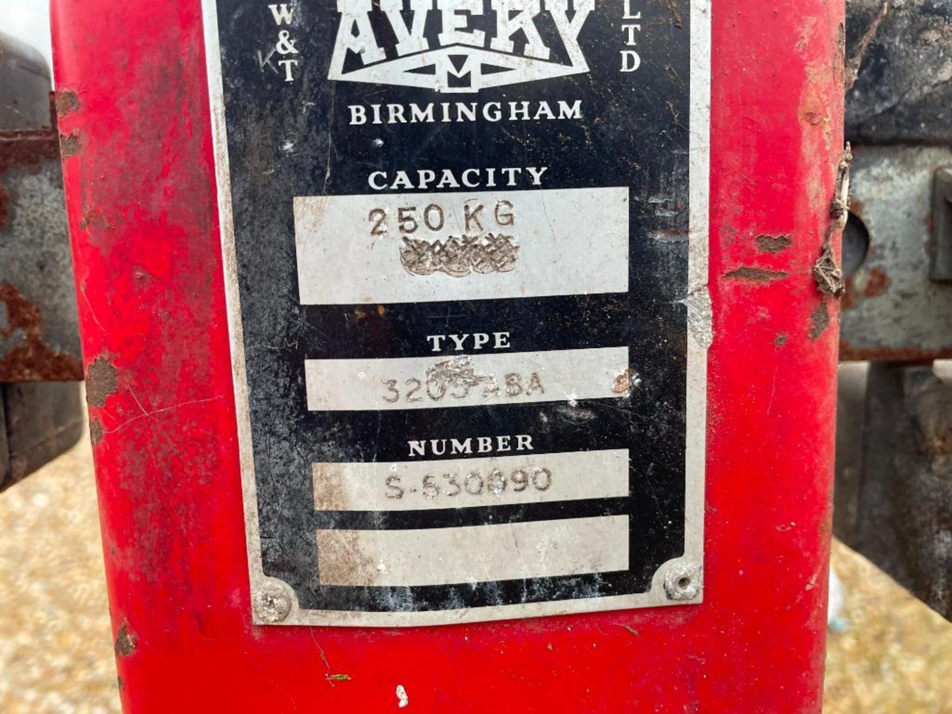 Avery 3205 ABA 250kg scales. Serial No: S-530090 - Image 4 of 4