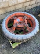 Pair Avon 6.00-36 row crop wheels and tyres to suit Allis Chalmers