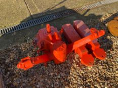 Allis Chalmers Model B lift arm assembly, PTO box and weights
