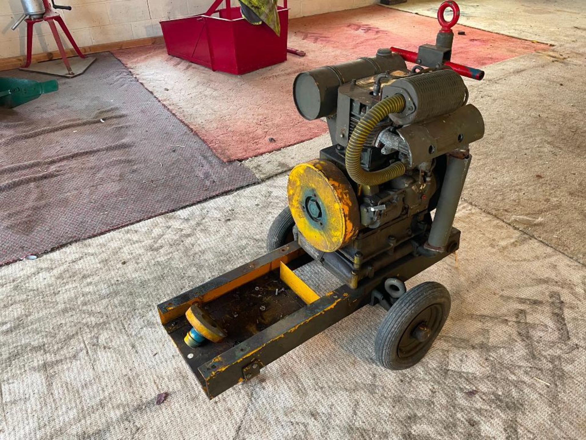 Carlisle Engineering Ltd Military spec unit with JAP55 petrol stationery engine and trolley. Serial - Image 2 of 5