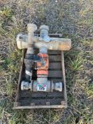 On/off valve for solid set irrigation c/w pressure valve