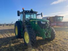 2022 John Deere 6R 155 Power Tech PVS tractor with Auto Power IVT transmission 50kph gearbox, 4WD fr