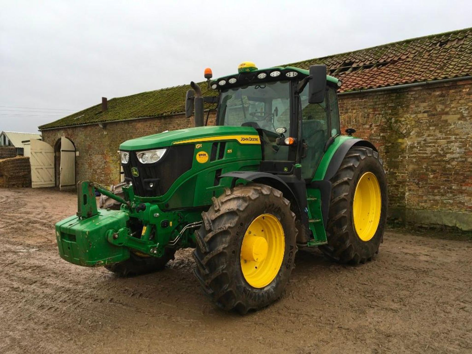 2022 John Deere 6R 155 Power Tech PVS tractor with Auto Power IVT transmission 50kph gearbox, 4WD fr - Image 6 of 14