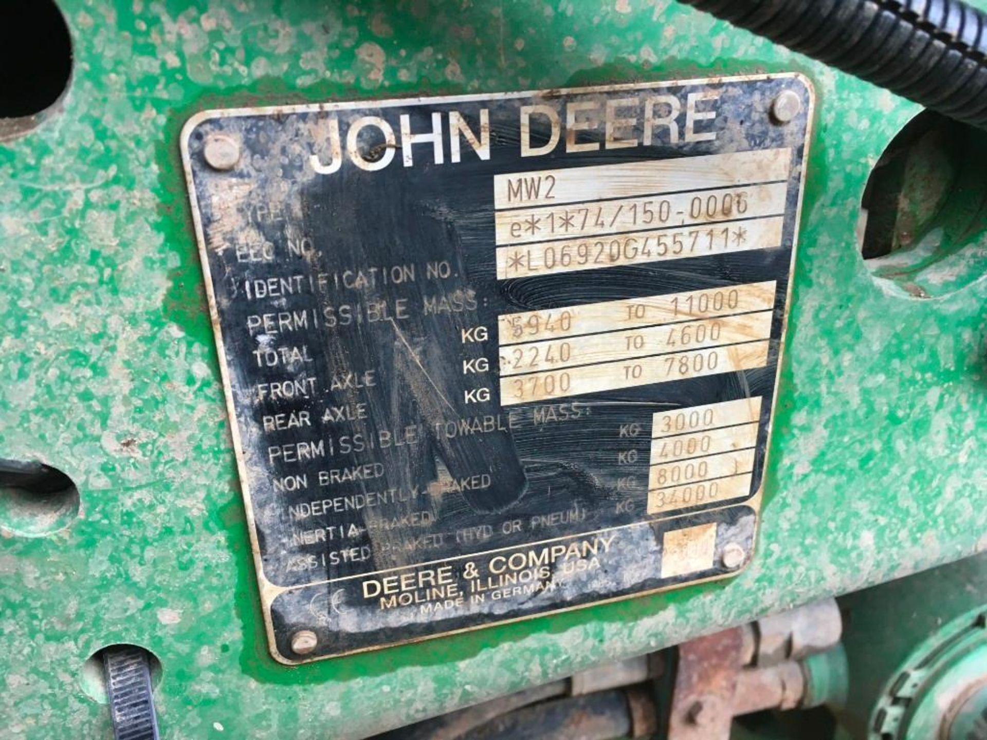 2005 John Deere 6920 40kph tractor with Power Quad gear box, 2 rear spool valves, front and rear lin - Image 9 of 9