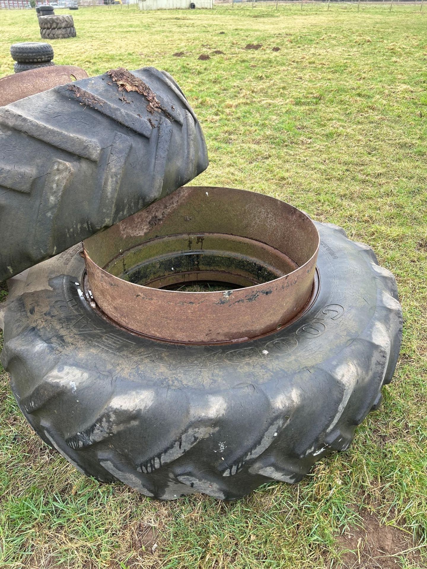 Pair of Stocks dual wheels with 460/85R38 tyres - Image 2 of 2