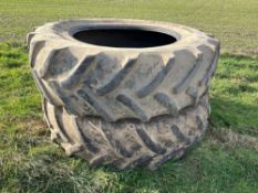 Pair of Firestone 460/85r38 tyres