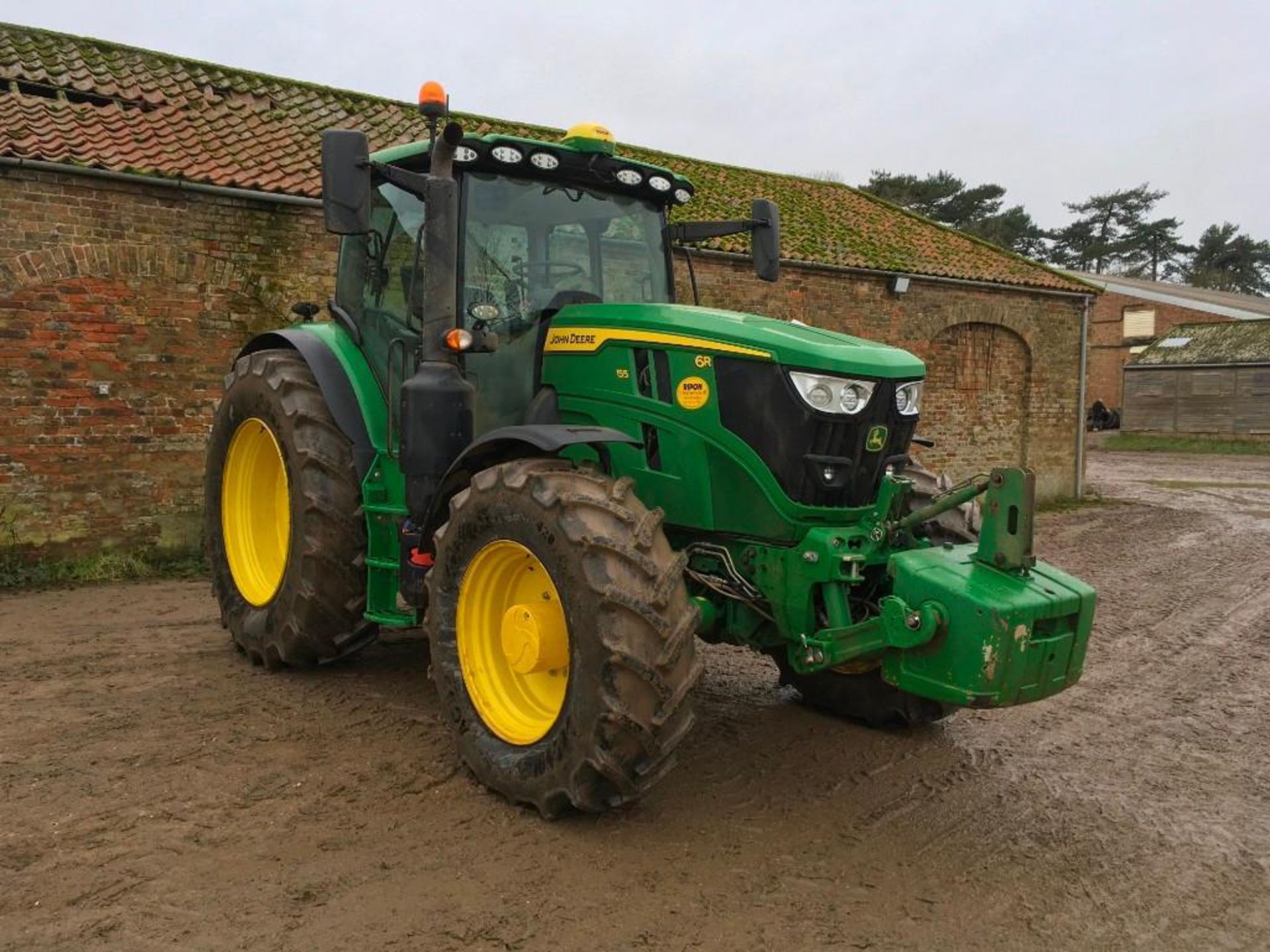 2022 John Deere 6R 155 Power Tech PVS tractor with Auto Power IVT transmission 50kph gearbox, 4WD fr - Image 3 of 14