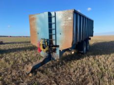 16t Cherry grain trailer, load sensing air brakes, manual back door, super single tyres