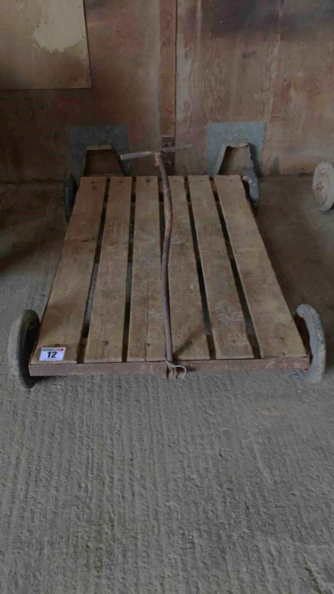 Wooden 4 wheel trolley